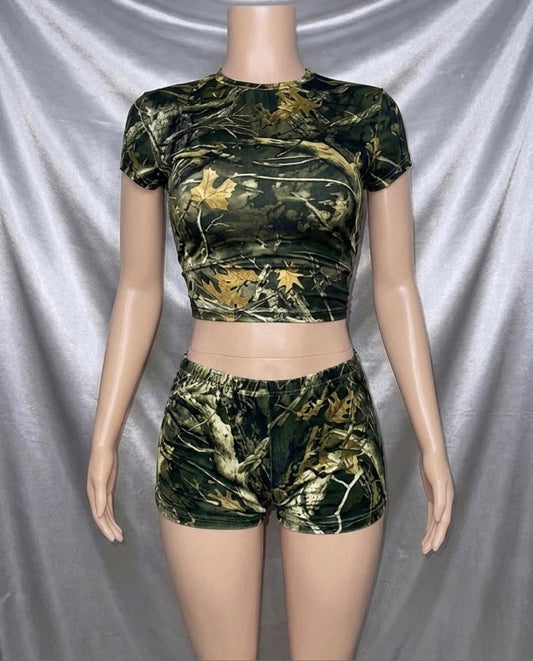 Camo Crop Set