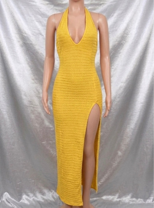 Yellow Knit Maxi